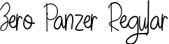 Zero Panzer Regular font - Zero Panzer.ttf