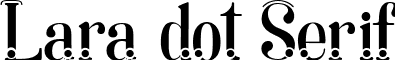Lara dot Serif font - LaradotSerif-Regular.ttf