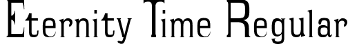 Eternity Time Regular font - Eternity Time.otf