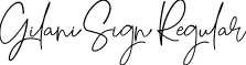 Gilani Sign Regular font - GilaniSign-0WvWo.ttf