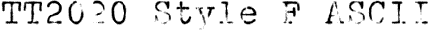 TT2020 Style F ASCII font - Tt2020StyleFAscii-OVGZp.ttf