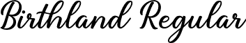 Birthland Regular font - Birthland-Ea4Ze.otf