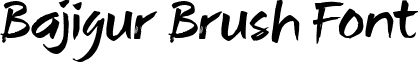 Bajigur Brush Font font - Bajigur_Regular.ttf