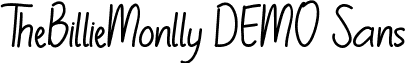TheBillieMonlly DEMO Sans font - TheBillieMonllyDEMOSans.ttf
