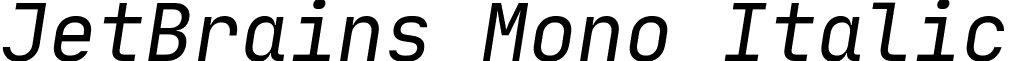 JetBrains Mono Italic font - jetbrains-mono.italic.ttf