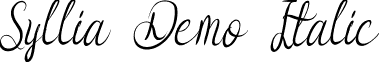 Syllia Demo Italic font - syllia-demo.italic.ttf