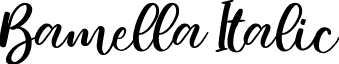 Bamella Italic font - Bamella-Italic.ttf