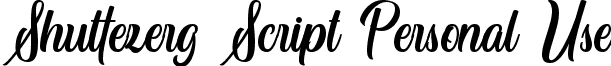 Shuttezerg Script Personal Use font - Shuttezerg Script.ttf