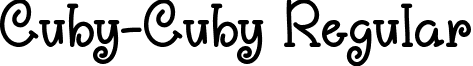 Cuby-Cuby Regular font - Cuby-Cuby.ttf