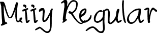 Miiy Regular font - Miiy.otf