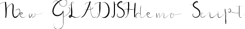 New GLADISHdemo Script font - NewGLADISHdemoScript.ttf