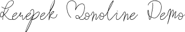 Kerepek Monoline Demo font - KerepekMonolineDemo-Rp9BE.ttf