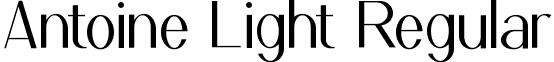 Antoine Light Regular font - AntoineLight-X3GvZ.ttf