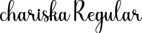 chariska Regular font - Chariska-x3RMK.ttf