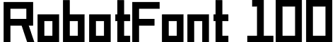 RobotFont 100 font - Robot_Font.otf
