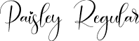 Paisley Regular font - Paisley.otf