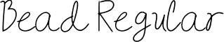 Bead Regular font - Bead-Regular.ttf