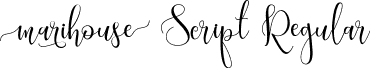 Marihouse Script Regular font - Marihouse Script.ttf