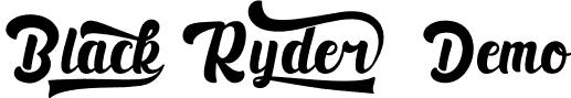 Black Ryder Demo font - BlackRyderDemo.otf