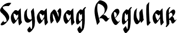 Sayanag Regular font - Sayanag.otf