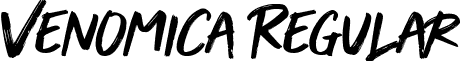 Venomica Regular font - Venomica.ttf