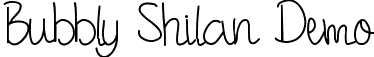 Bubbly Shilan Demo font - BubblyShilanDemoRegular.ttf