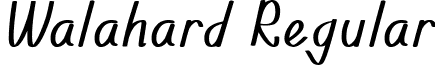 Walahard Regular font - walahard.regular.otf