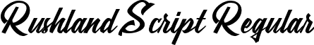 Rushland Script Regular font - Rushland-Script.ttf