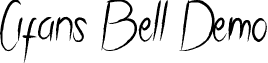 Cifans Bell Demo font - CifansBellDemoRegular.ttf