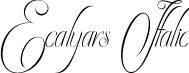 Ecalyars Italic font - Ecalyars.ttf