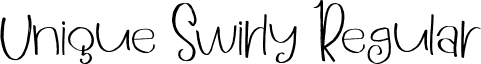 Unique Swirly Regular font - Unique Swirly OTF.otf