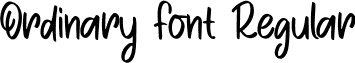 Ordinary Font Regular font - OrdinaryFont.ttf