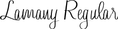 Lamany Regular font - Lamany.otf