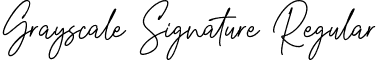 Grayscale Signature Regular font - grayscalesignature-ml16a.ttf