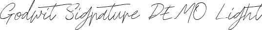 Godwit Signature DEMO Light font - Godwit Signature Light DEMO.ttf