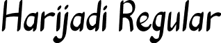 Harijadi Regular font - Harijadi.otf