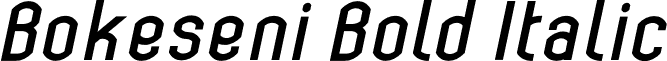 Bokeseni Bold Italic font - Bokeseni_Bold_It.otf