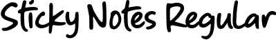 Sticky Notes Regular font - Stickynotes-ywLPd.otf