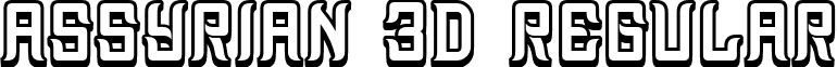 Assyrian 3D Regular font - Assyrian3DRegular-owgOz.ttf