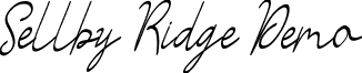 Sellby Ridge Demo font - SellbyRidgeDemo-mLZL5.ttf