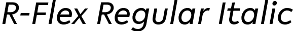 R-Flex Regular Italic font - RFlexRegularItalic-qZo1r.ttf
