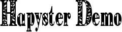 Hapyster Demo font - HapysterDemo-vmvdD.ttf