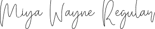 Miya Wayne Regular font - MiyaWayne-1Gna0.otf