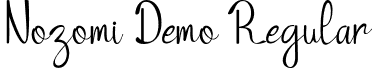 Nozomi Demo Regular font - nozomi.regular.otf