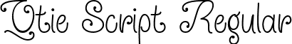 Qtie Script Regular font - QtieScriptRegular-rgg6x.ttf