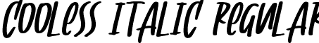 Cooless italic Regular font - Cooless italic.ttf