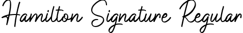Hamilton Signature Regular font - Hamilton Signature.ttf