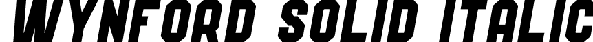 Wynford Solid Italic font - Wynford-ObliqueSolid.otf