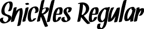 Snickles Regular font - Snickles.ttf