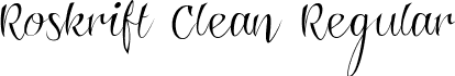 Roskrift Clean Regular font - Roskrift_Clean.ttf